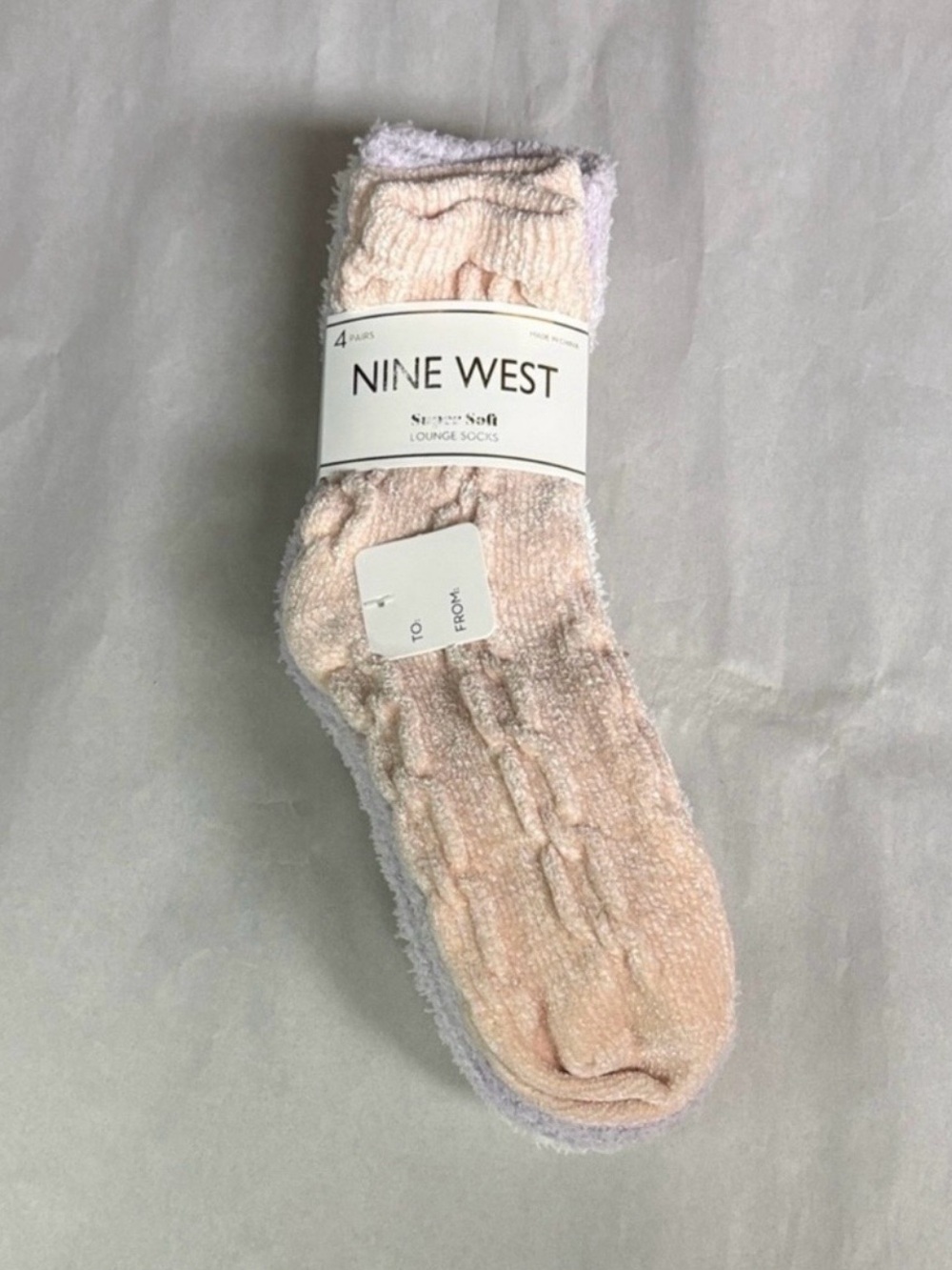 New Nine West Socks Women’s 4 Pair Soft Cozy Plush Fuzzy Lounge Socks Casual